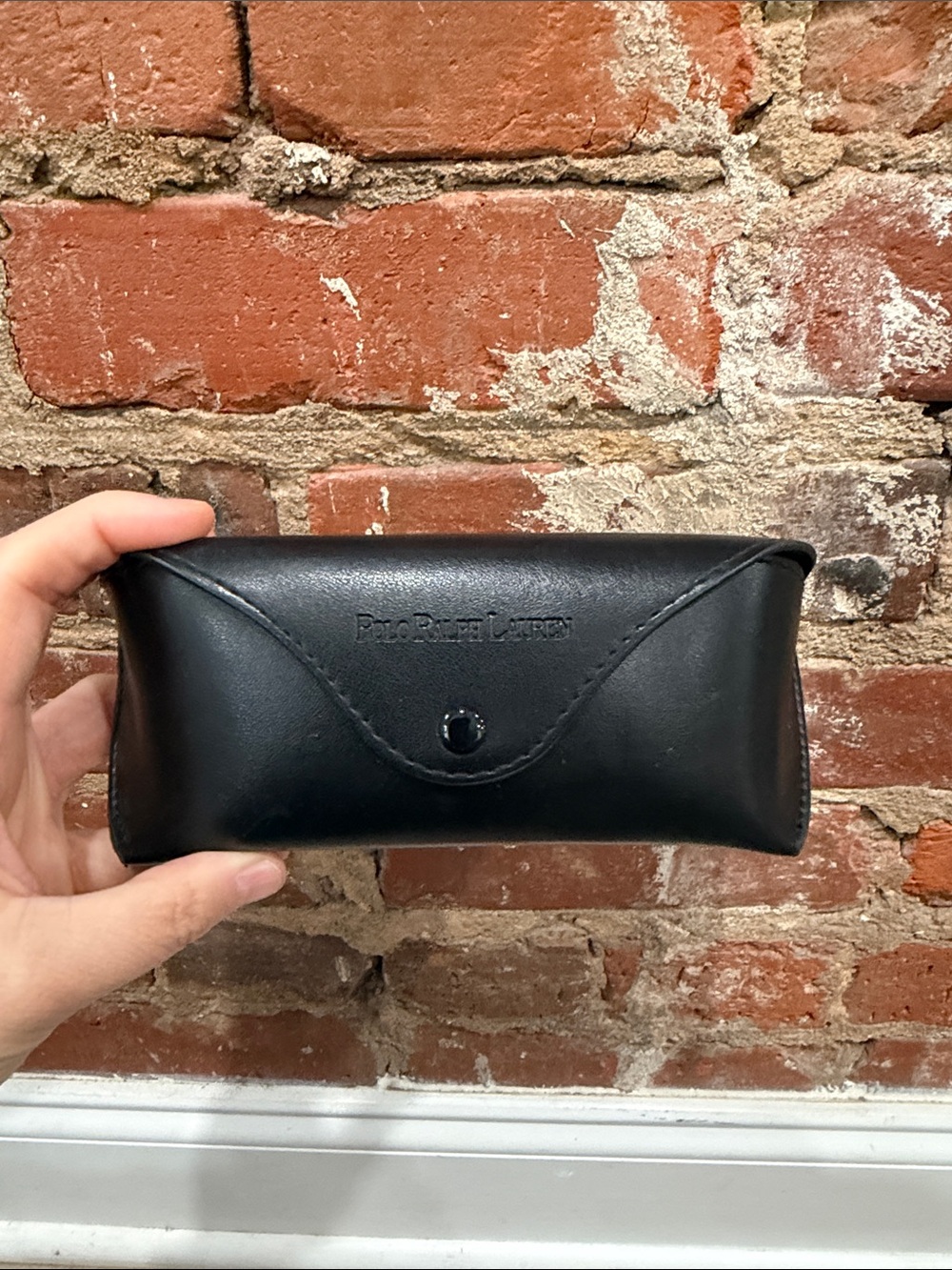 Polo by Ralph Lauren Black Leather Glasses Case